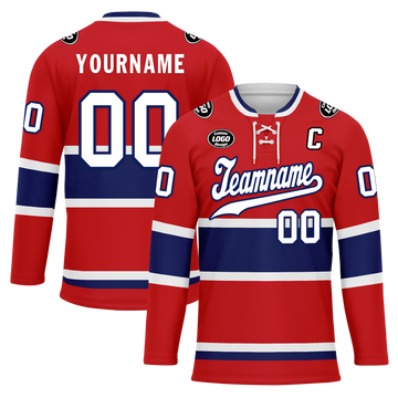 Custom Red Blue Personalized Hockey Jersey HCKJ01-D0a70a7