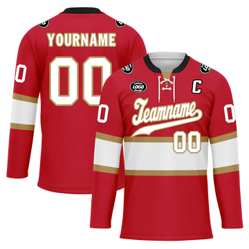 Custom Red White Personalized Hockey Jersey HCKJ01-D0a70ae