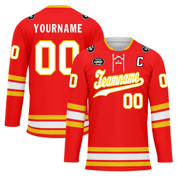 Custom Red Yellow Personalized Hockey Jersey HCKJ01-D0a70ce