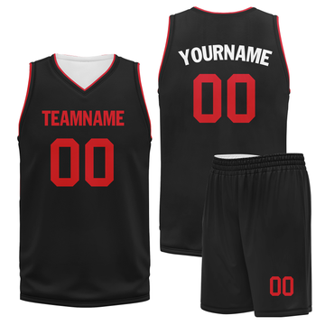 Custom Black Red Classic Style Sports Uniform Basketball Jersey BBJ01-bd0a70a8