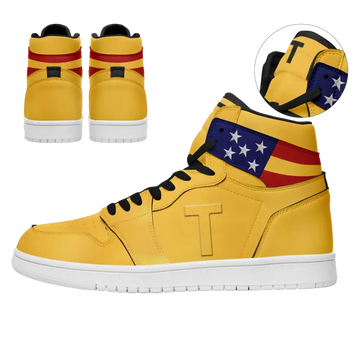 Personalized High Top Sneakers, Custom Flag Shoes, Patriotic Shoes,AJ1H-24020045