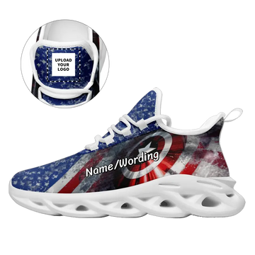 Patrioticustom Personalized America Flag Sneakers, Custom USA Flag, Pride Running Shoes, Unique Gifts Shoes,MS-23020108