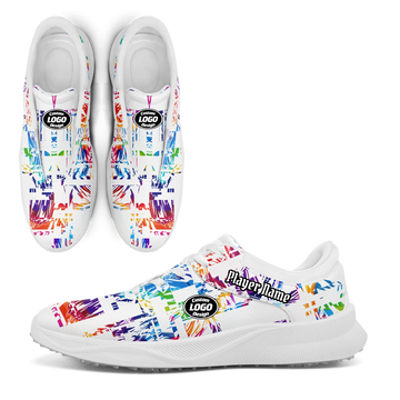 Personalized Graffiti Golf Shoes, Lightweight Breathable Street Style, Golf Enthusiasts Shoes