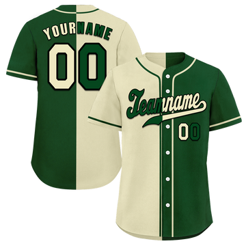 Custom White Green Gradient Fashion Green Authentic Baseball Jersey