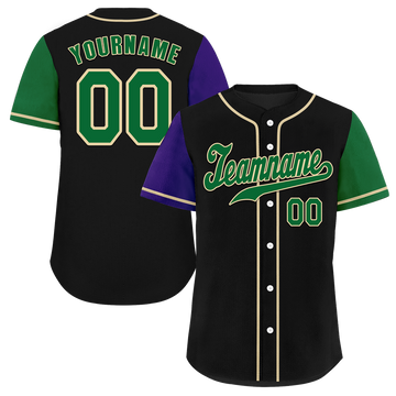 Custom Black Two Tone Green Authentic Baseball Jersey