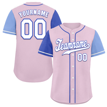 Custom Pink Two Tone White Authentic Baseball Jersey