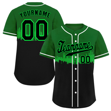 Custom Green Black City Edition Black Authentic Baseball Jersey BSBJ0a-bc0fbb9