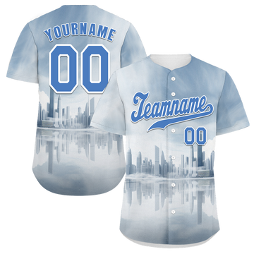 Custom White City Edition Blue Authentic Baseball Jersey BSBJ0a-bc0fbcd