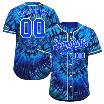 Custom Blue Tie Dye Blue Authentic Baseball Jersey BSBJ0a-bc0fbeb