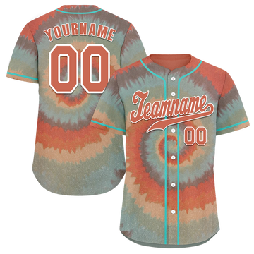 Custom Orange Tie Dye Orange Authentic Baseball Jersey BSBJ0a-bc0fbed