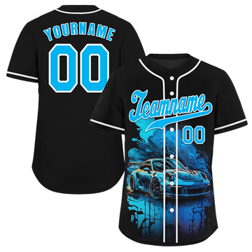 Custom Black Drift Fashion Aqua Authentic Baseball Jersey BSBJ0a-bc0fb8a