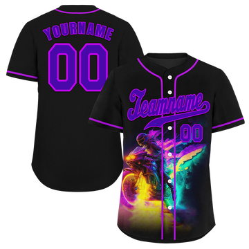 Custom Black Purple Drift Fashion Purple Authentic Baseball Jersey BSBJ0a-bc0fb88