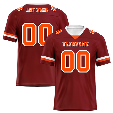 Custom Brown Classic Style Orange Personalized Authentic Football Jersey FBJ02-bc0f00d