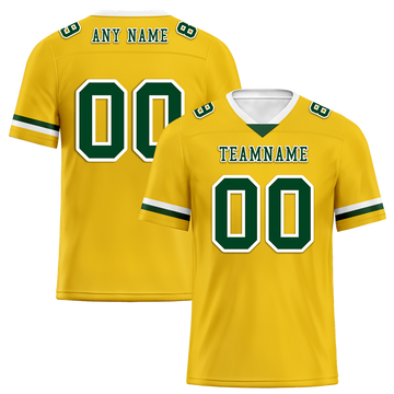 Custom Yellow Classic Style Green Personalized Authentic Football Jersey FBJ02-bc0f007