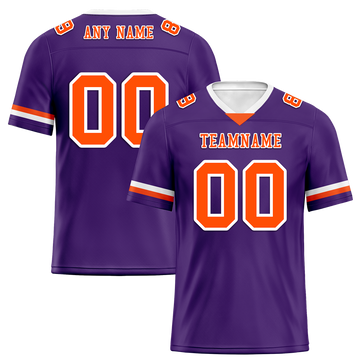 Custom Purple Classic Style Orange Personalized Authentic Football Jersey FBJ02-bc0f008