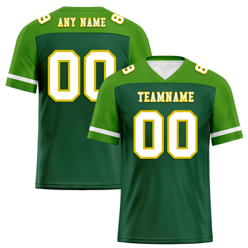 Custom Green Raglan Sleeves White Personalized Authentic Football Jersey FBJ02-bc0f0af