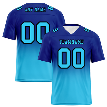 Custom Blue Aqua Fade Fashion Aqua Personalized Authentic Football Jersey FBJ02-bc0f0ce