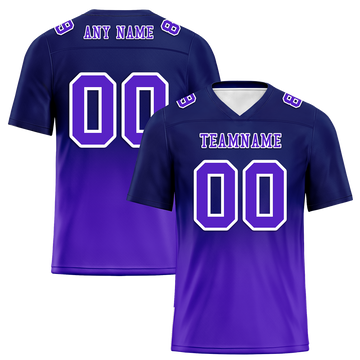 Custom Black Purple Fade Fashion Purple Personalized Authentic Football Jersey FBJ02-bc0f0d0