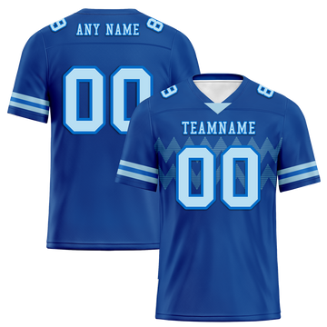 Custom Blue Sleeve Stripes Aqua Personalized Authentic Football Jersey FBJ02-bc0f0df