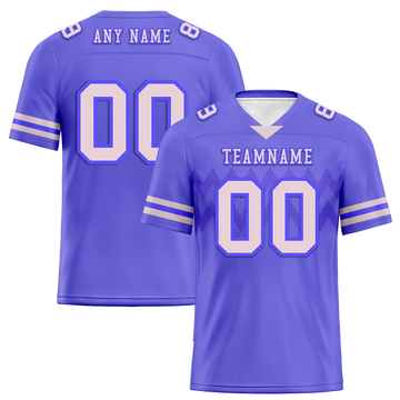 Custom Purple Sleeve Stripes Grey Personalized Authentic Football Jersey FBJ02-bc0f0d8