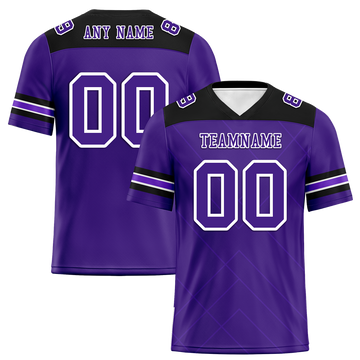 Custom Purple Sleeve Stripes Purple Personalized Authentic Football Jersey FBJ02-bc0f0ea