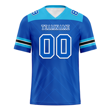 Custom Blue Sleeve Stripes Blue Personalized Authentic Football Jersey FBJ02-bc0f0eb