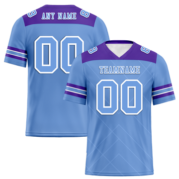 Custom Aqua Sleeve Stripes Aqua Personalized Authentic Football Jersey FBJ02-bc0f0ee