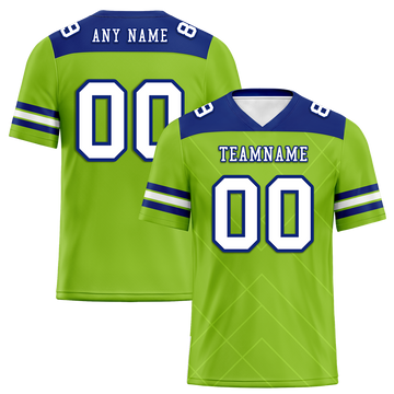 Custom Green Sleeve Stripes White Personalized Authentic Football Jersey FBJ02-bc0f0ef