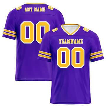 Custom Purple Sleeve Stripes Yellow Personalized Authentic Football Jersey FBJ02-bc0f077