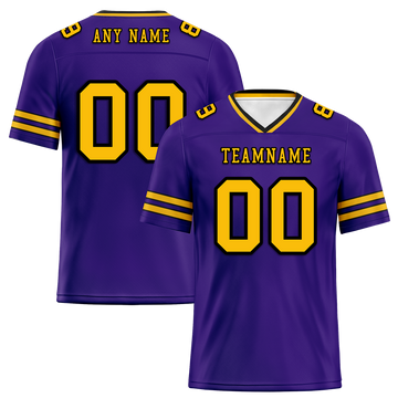 Custom Purple Sleeve Stripes Yellow Personalized Authentic Football Jersey FBJ02-bc0f087