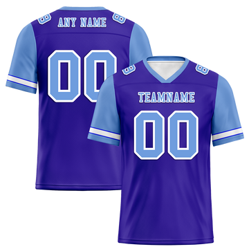 Custom Blue Aqua Two Tone Aqua Personalized Authentic Football Jersey FBJ02-bc0f09e