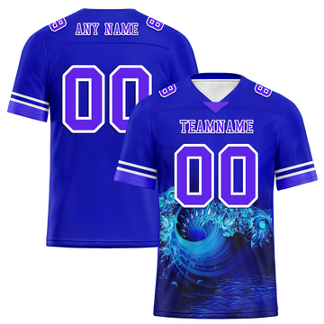 Custom Blue 3D Pattern Purple Personalized Authentic Football Jersey FBJ02-bc0fae7