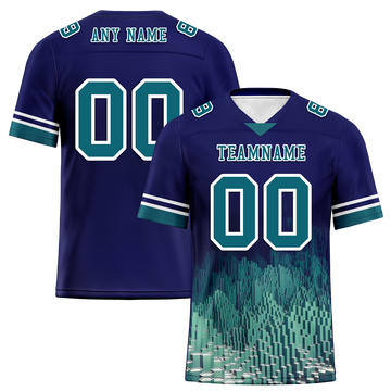 Custom Blue 3D Pattern Aqua Personalized Authentic Football Jersey FBJ02-bc0fae9