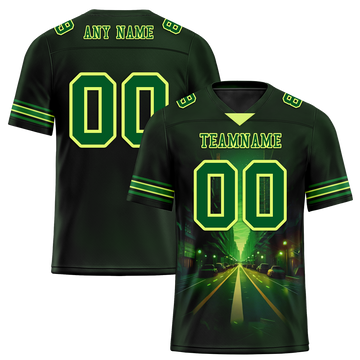 Custom Black Drift Fashion Green Personalized Authentic Football Jersey FBJ02-bc0fb0b