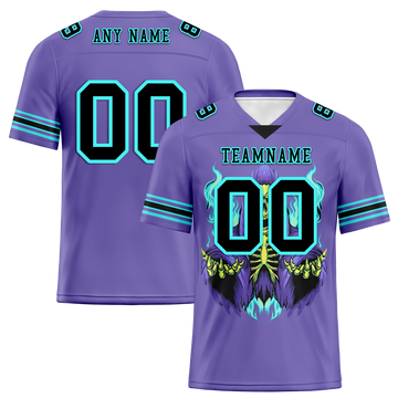 Custom Purple Skull Fashion Black Personalized Authentic Football Jersey FBJ02-bc0fbad