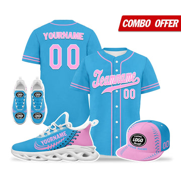 Custom Blue Jersey MaxSoul Shoes and Hat Combo Offer Personalized ZH-bd0b00e0-cd