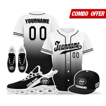 Custom White Black Jersey MaxSoul Shoes and Hat Combo Offer Personalized ZH-bd0b007e-d