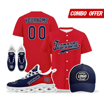 Custom Red Blue Jersey MaxSoul Shoes and Hat Combo Offer Personalized ZH-D0b008e-a