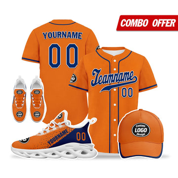 Custom Orange Blue Jersey MaxSoul Shoes and Hat Combo Offer Personalized ZH-D0b0090-b
