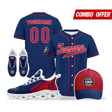 Custom Blue Red Jersey MaxSoul Shoes and Hat Combo Offer Personalized ZH-D0b009a-b