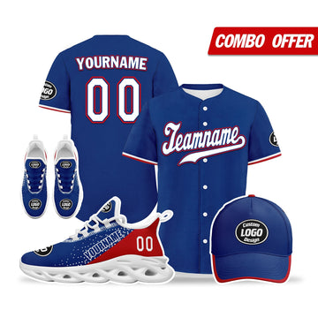 Custom Blue Red Jersey MaxSoul Shoes and Hat Combo Offer Personalized ZH-D0b009b-b