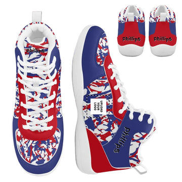 Personalized Cheerleading Shoes, Custom Cheer High Cut Shoes, Professional Comfortable, Put name or Team name on it, CL-C03700