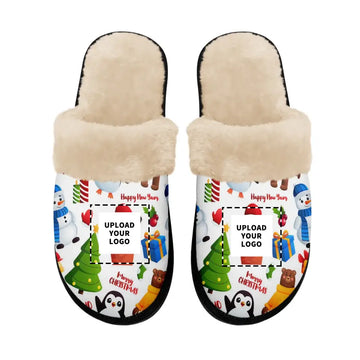 Custom Christmas indoor slipper, Customize with your name and logo,1933-23025001